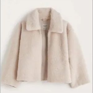NWOT Abercrombie Faux Shearling Trucker Jacket